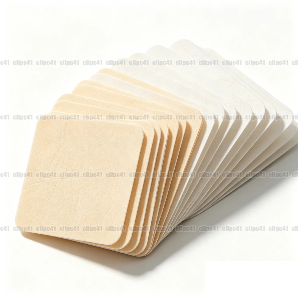 10Pcs Alginate Wound Hydrocolloid Dressing Polyurethane Foam Dressing Highly Absorbent Medical Sterile Wound Ulcer Healing Patch