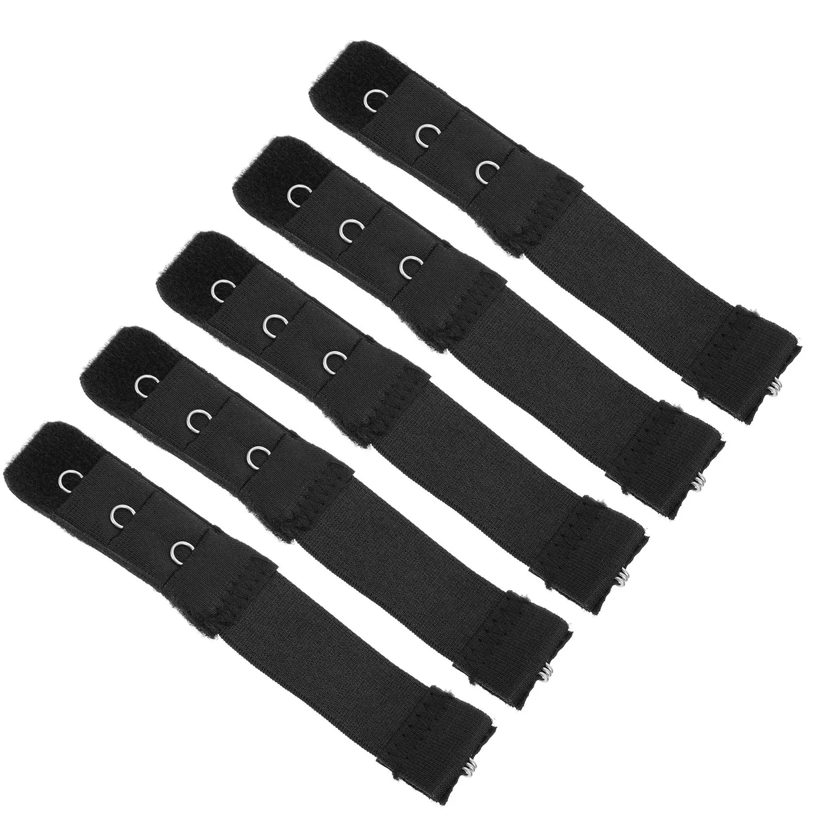 

20Pcs Stainless Steel Bra Extender Elastic Buckles Black Accessories Women Comfort Hooks Underwear Bras Extension Straps