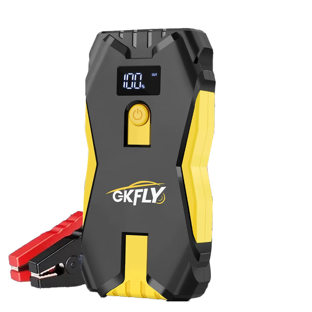GKFLY Rozrusznik Samochodowy 12V 18800mAh Power Bank Ładowarka Samochodowa 3000A/4000A Urządzenie Rozruchowe Awaryjny Booster do Samochodów Benzynowych i Diesla — zdjęcie 2