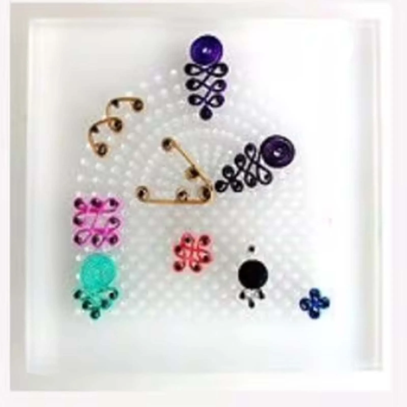 Acrylic Winding Board, 14K Gold-plated Copper Wire Jewelry DIY Modeling Letter Winding Array Plate