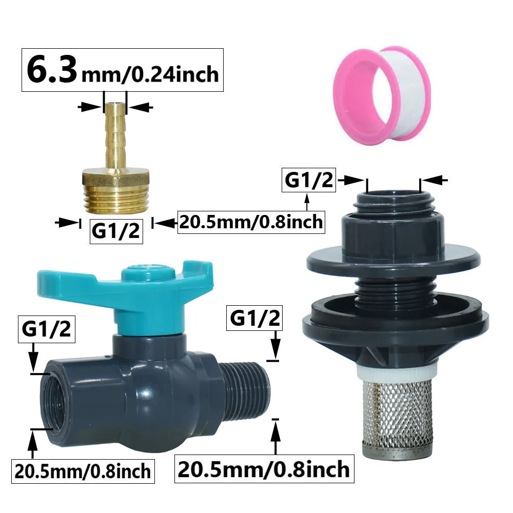 Rain backet tank tap Hose adapter 6mm 8mm 10mm 12mm 14mm 16mm 19mm 25mm Hose Connector Filter Rain bucket tank tap Fitting