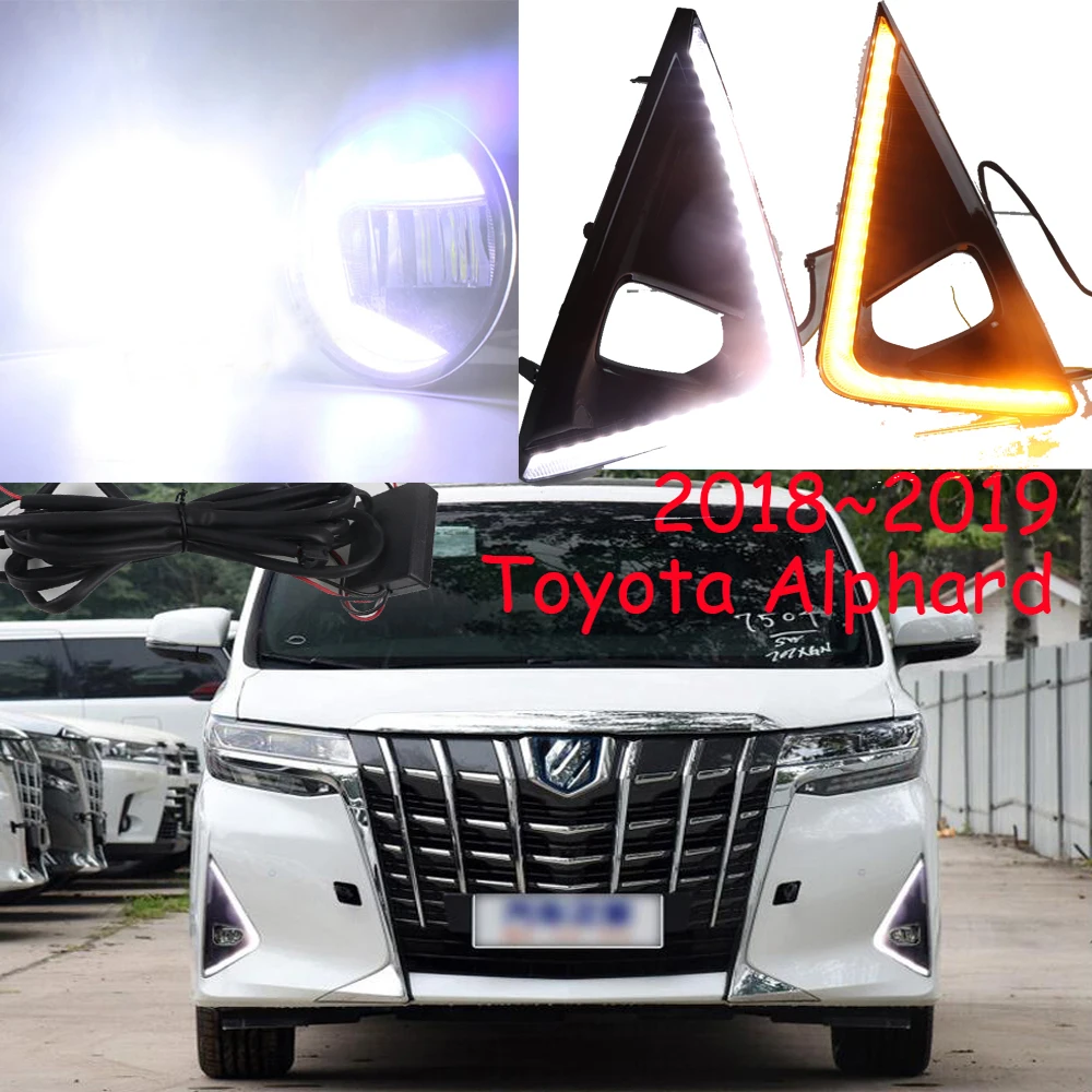 2018 2019 2020y car bupmer head light for Toyota Alphard headlight car accessories LED DRL HID xenon fog for Alphard headlamp