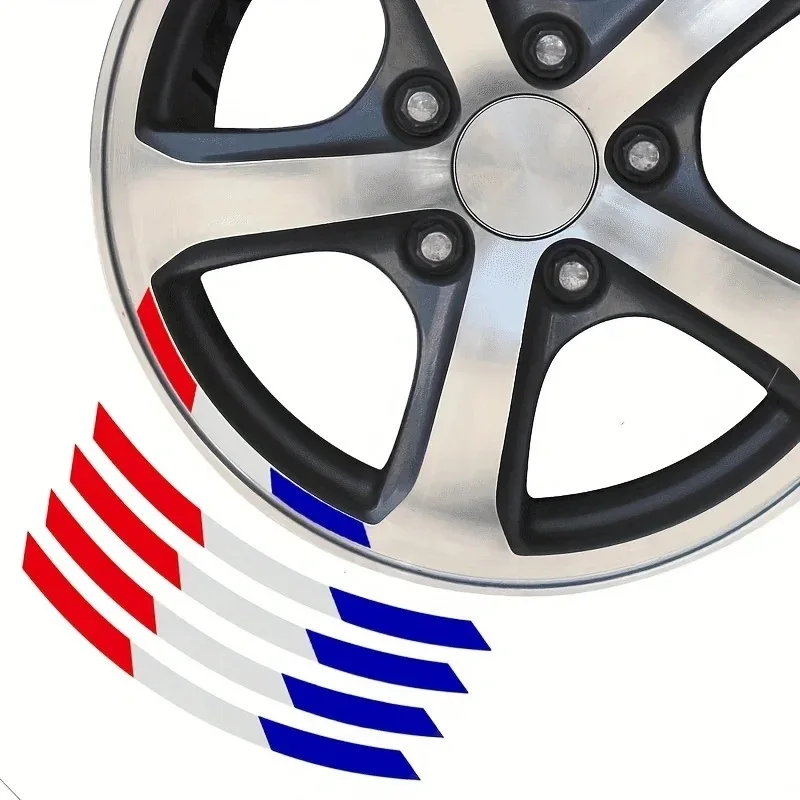 【C】4Pcs Dynamic Style Durable Decals Vibrant Wheel Racing Sticker For Luggage Notebook Eye-Catching Auto Aesthetic Decor
