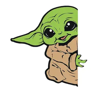 Kawaii anime obrázek Yoda nálepky na notebook auto samolepky na zadní sklo auta dekorace 10 nejlepší prodej Autopříslušenství Yoda - №6