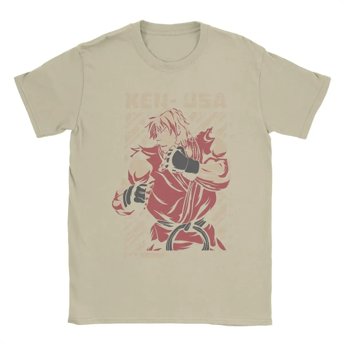 تي شيرت رجالي أصلي بياقة مستديرة تي شيرت كين ماسترز ستريتس المقاتلين الفكاهة 100% قطن تي شيرت بأكمام قصيرة لعبة تي شيرت مضحك #6