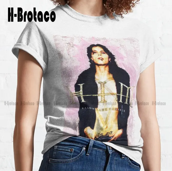 Him Band Tee Razorblade Romance T Shirt Heartagram Ville Valo T-Shirt Shirts For Teens Girls Fashion Tshirt Summer  Xs-5Xl