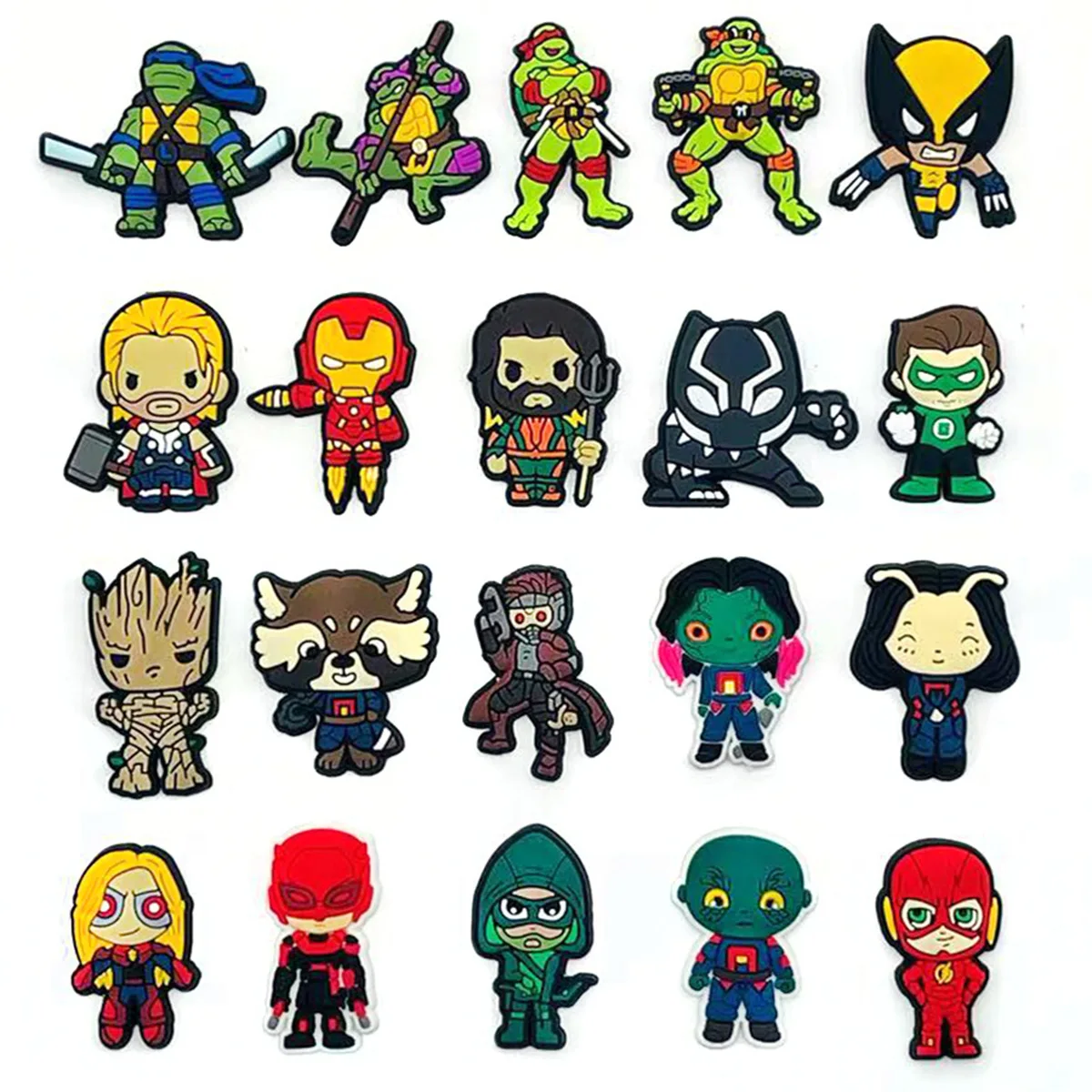 

Marvel Superhero Series PVC Jewelry Buckle Decoration Accessories Shoe Charms Accessories for Crocs Sandals Y2k Fashion Toys DIY