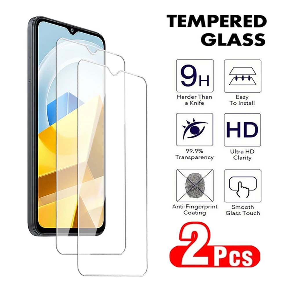 2Pcs Screen For Xiaomi Mi Poco X3 X4 X5 Pro M3 M4 M5 M6 Pro 4G 5G Tempered Glass For Xiaomi Poco M5S X3 X4 GT NTC Protector Film