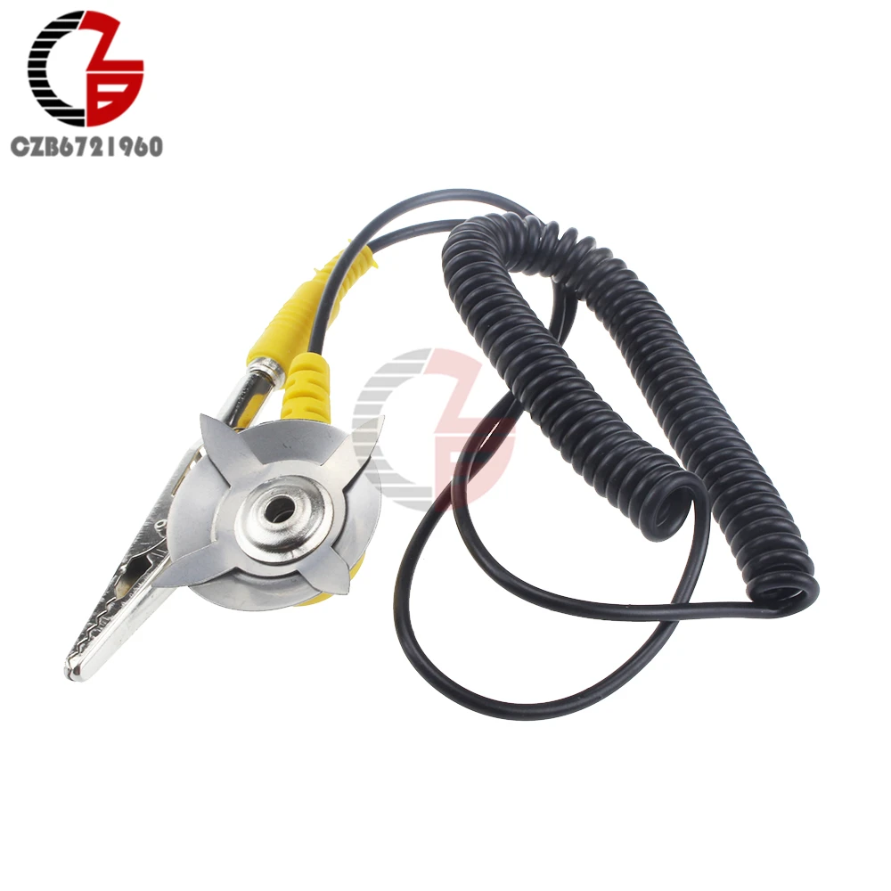 NEW Anti-Static Coil Cable Anti Static ESD Mats Grounding Prevent Static 50cm Cable