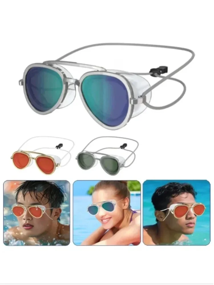 Schwimmbrille mit Vollansicht, Kristallklare Anti-Beschlag-Gläser, UV-Schutz für Pool und Schwimmen