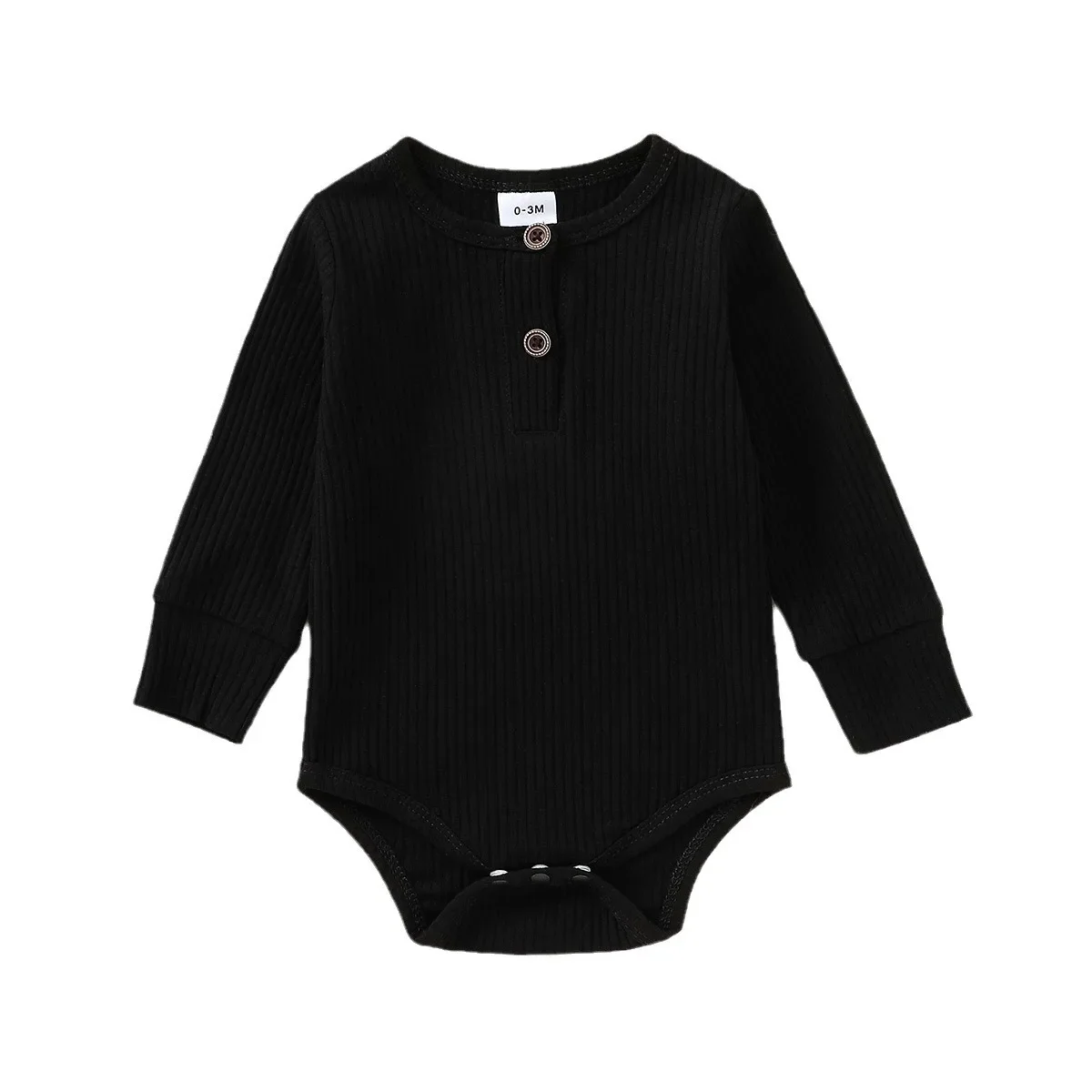 Baby Wrap Solid Color Long Sleeve Baby Infant Bodysuit Crawling Suit Newborn Clothes Huggies