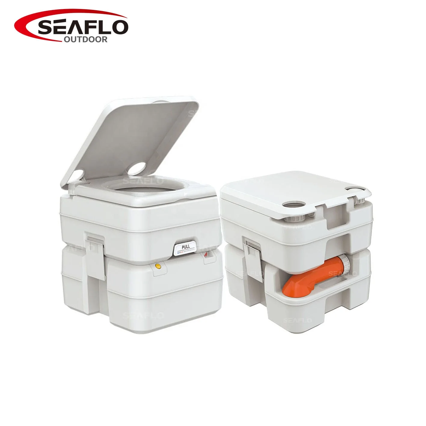 

SEAFLO Safe and Environmentally Friendly Portable Toilet 20L Plastic HDPE Customizable Toilet Easy Storage and Transportation