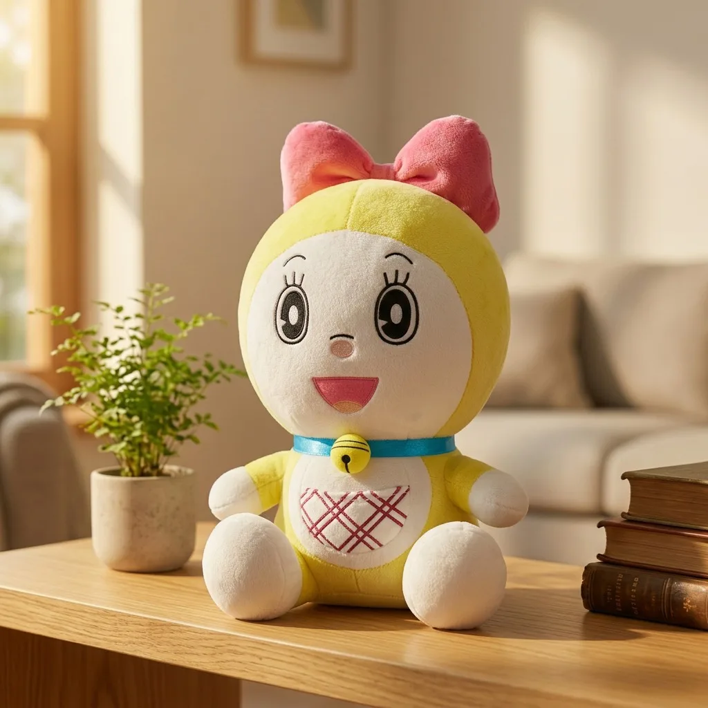 Doraemon and Dorami Sibling Set Stuffed Plush Doll, Classic Cartoon Toy, Lovely Table Ornament Birthday Gift for Anime Lovers