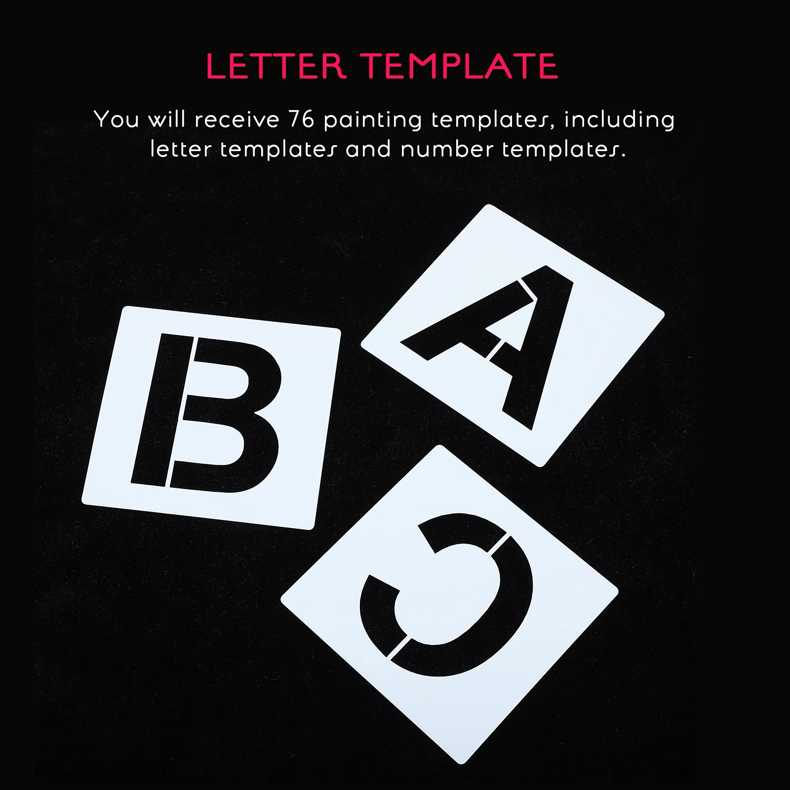 

40 Pieces Letter Number Stencil Templates for Painting Crafts 3 Inch PET Material Reusable Washable Supplies