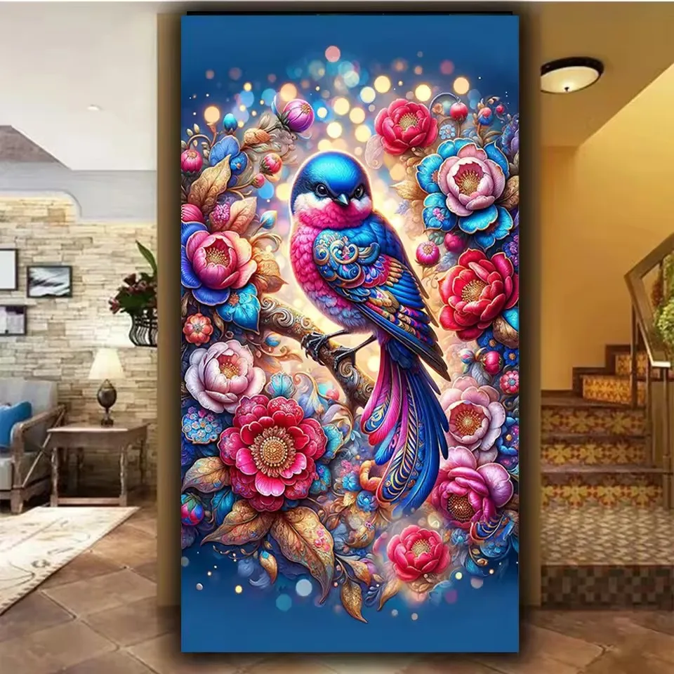 

Большой размер пион сорока DIY алмазная живопись полная алмазная мозаика набор для вышивки крестом ювелирное искусство украшение дома 2025