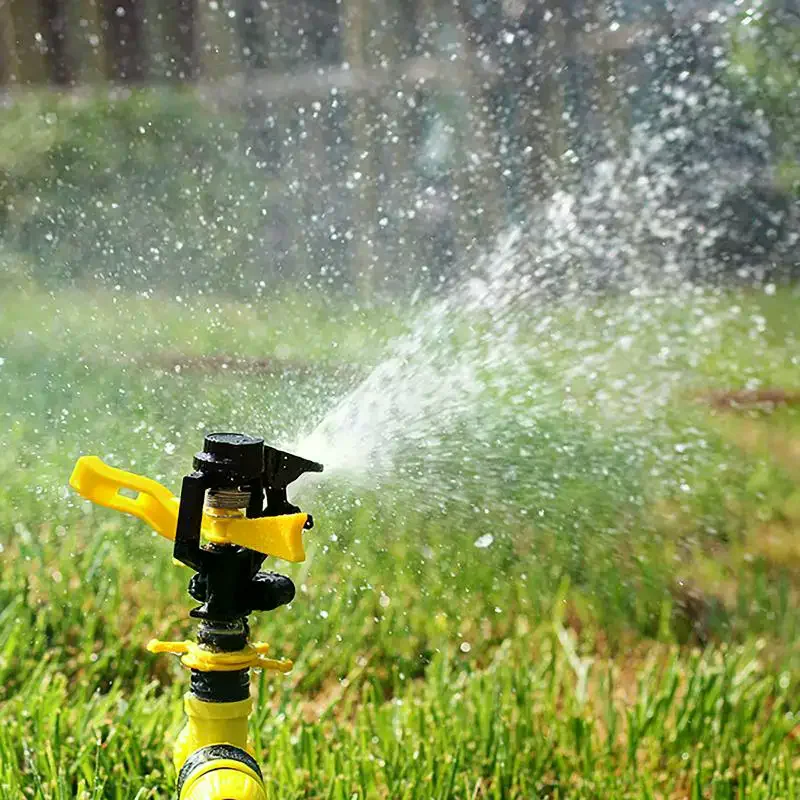 Adjustable Rocker Lawn Sprinkler 360 Degree Rotation Even Spray For Irrigation Agricultural Site Cooling Dust Removal