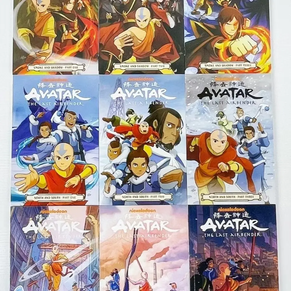 

Avatar The Last Airbender Season 1 Nine books + Season 2 Nine books English book American comics Action comedy fantasy story