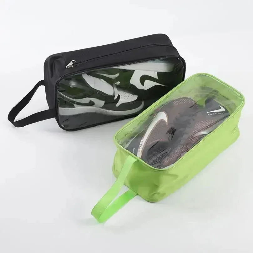 

1PCS promotion polyester waterproof casual travel shoe bag, portable shoe storage bag with handle