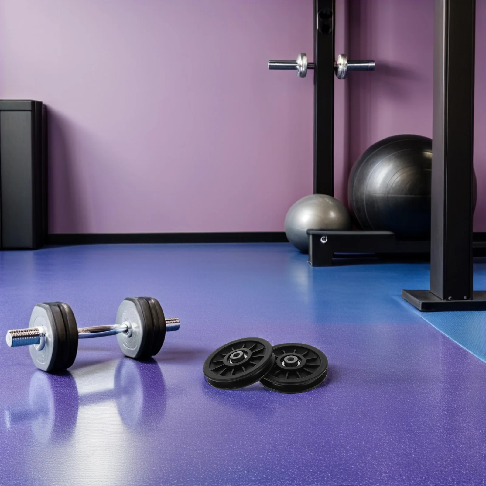 

2Pcs Heavy Duty Cable Pulley 105Mm Fitness Machine Replacement Wheel with Quiet Operation and Shock Absorption for Training