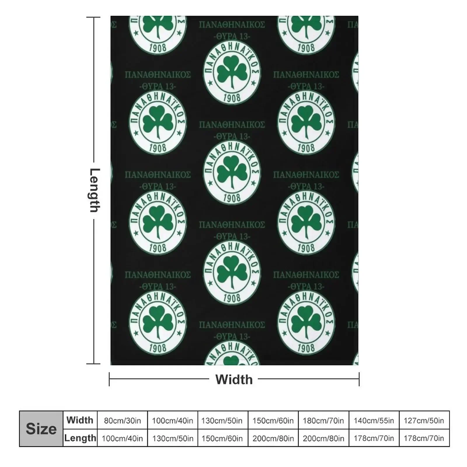 PANATHINAIKOS FC Throw Blanket Luxury St for sofa Bed Fashionable Blankets