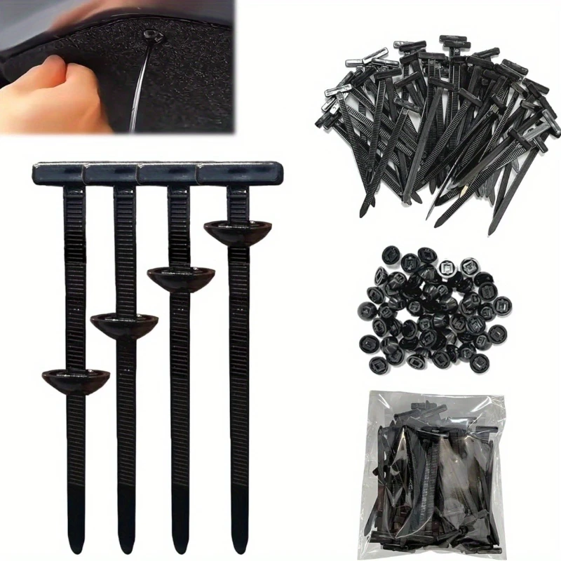 20/50/100PCS Multi Purpose Nylon Plastic Cable Tie,High Temperature Resistant,Used for Car Maintenance and Bottom Trunk Fixation