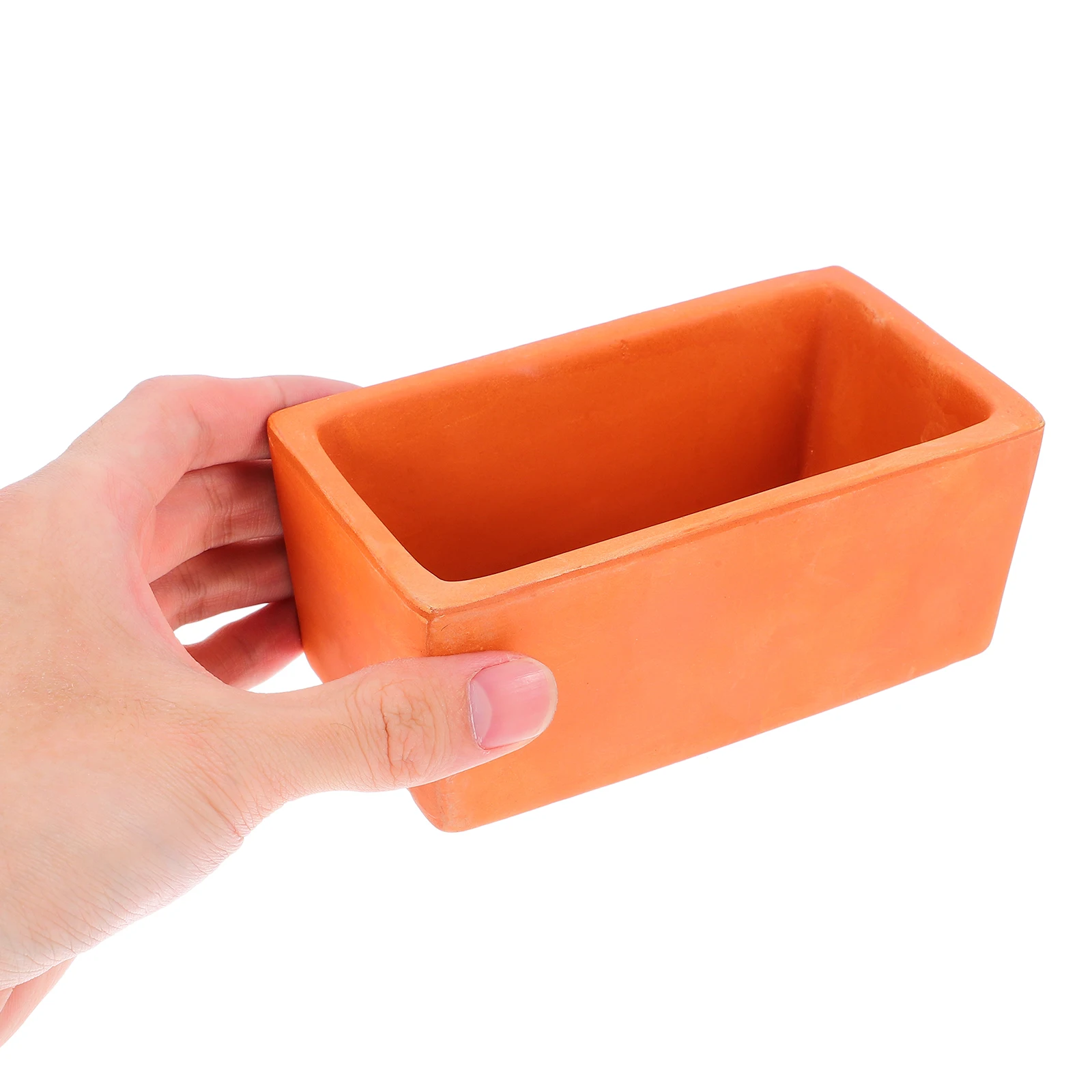 أصيص زهور تيراكوتا مستطيلة 12 سنتيمتر زارع الطين مع ثقب الصرف حاوية الفخار لتقوم بها بنفسك نباتات الحدائق عتبة النافذة الداخلية