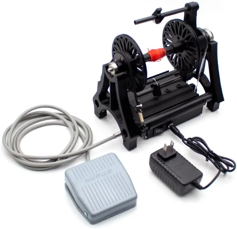 AC 100-240V Household Electric Mini Spinning Wheel with Pedal - Converts Cat/dog Hair Into Yarn Adjustable Speed From 0-800RPM