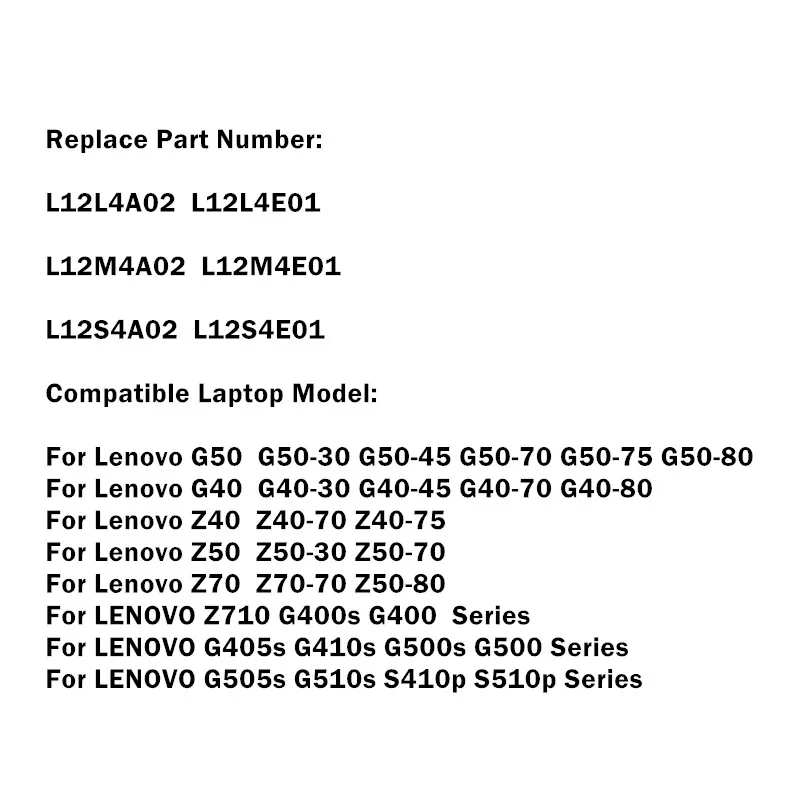 Laptop Battery For Lenovo G50-30 G50-45 G50-70 75 80 G40-30 G40-45 G40-70 G40-80 Z40-70 Z40-75  Z50-30 Z50-70 Z70-70 Z50-80
