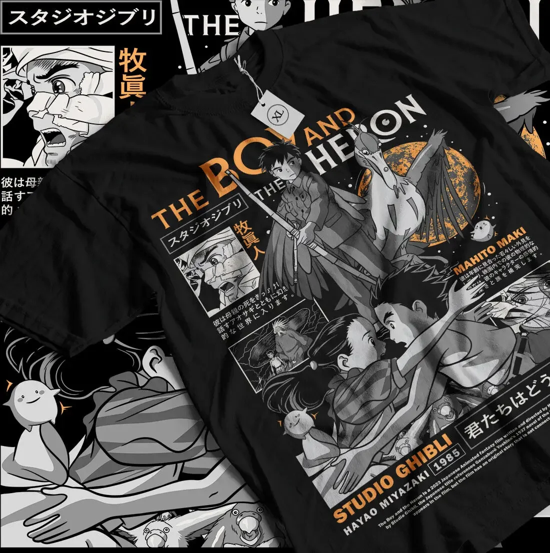 The Boy and the Heron T-shirt Girl Anime Manga Anime art Gift Shirt All Size