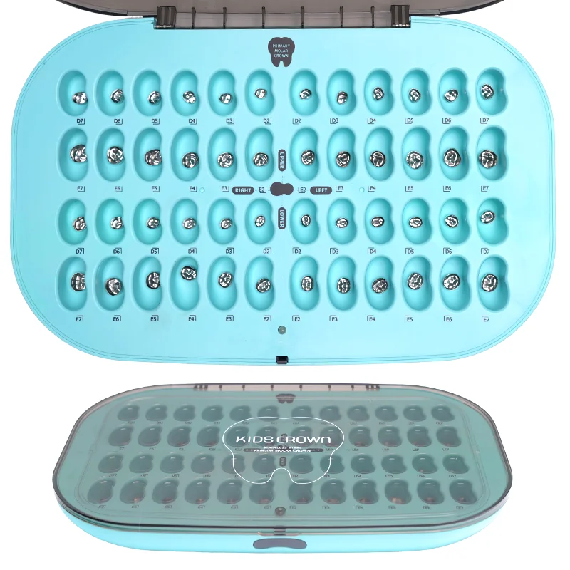 Preformed Stainless Steel Crown 48 Pcs/Box Kids Temporary Deciduous Teeth Crown Pediatric  Restoration Crown