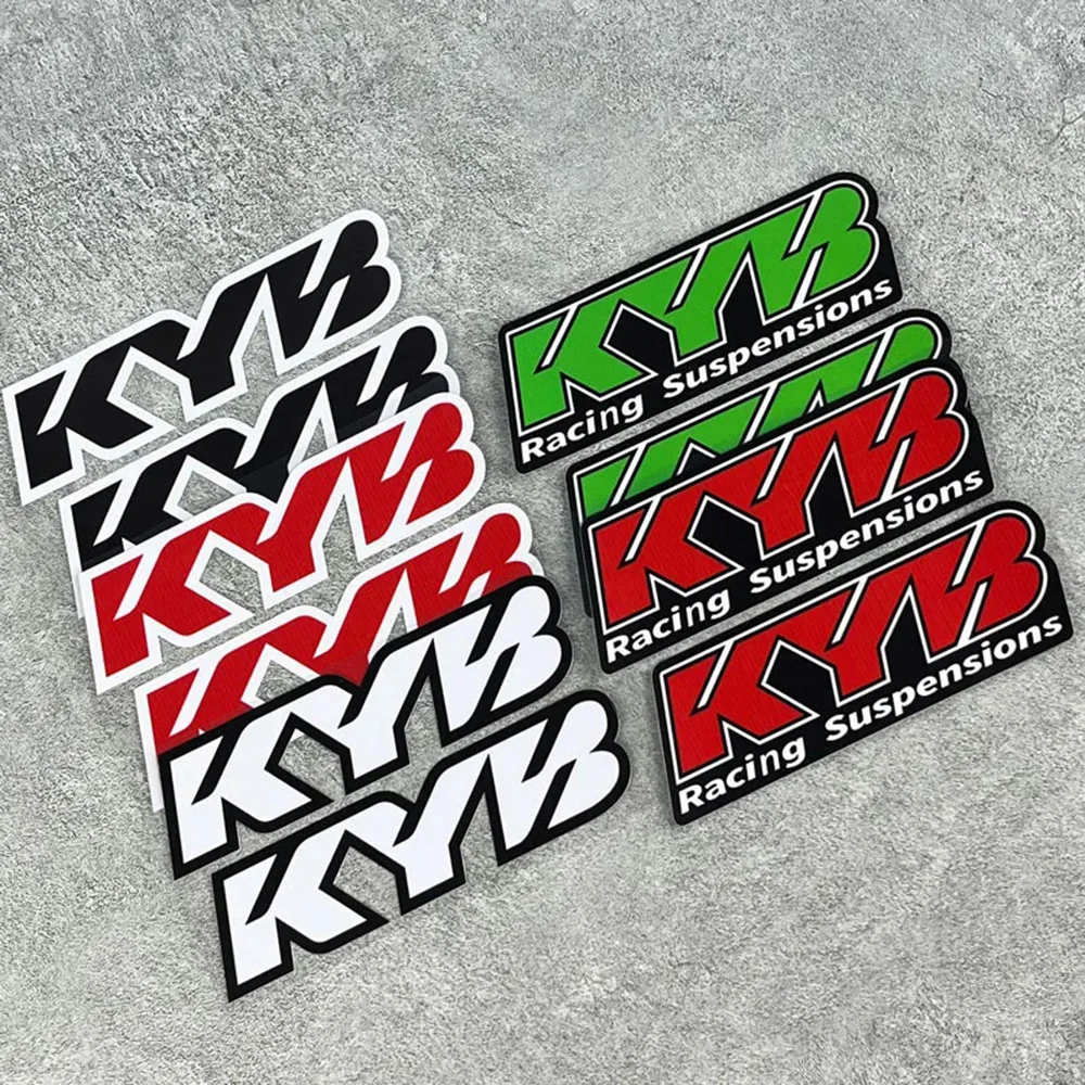 Motorcycle KYB Racing Suspensions Stickers Waterproof Front Fork Vinyl Decals for Dirt Bike Motocross Offroad Shock Absorber