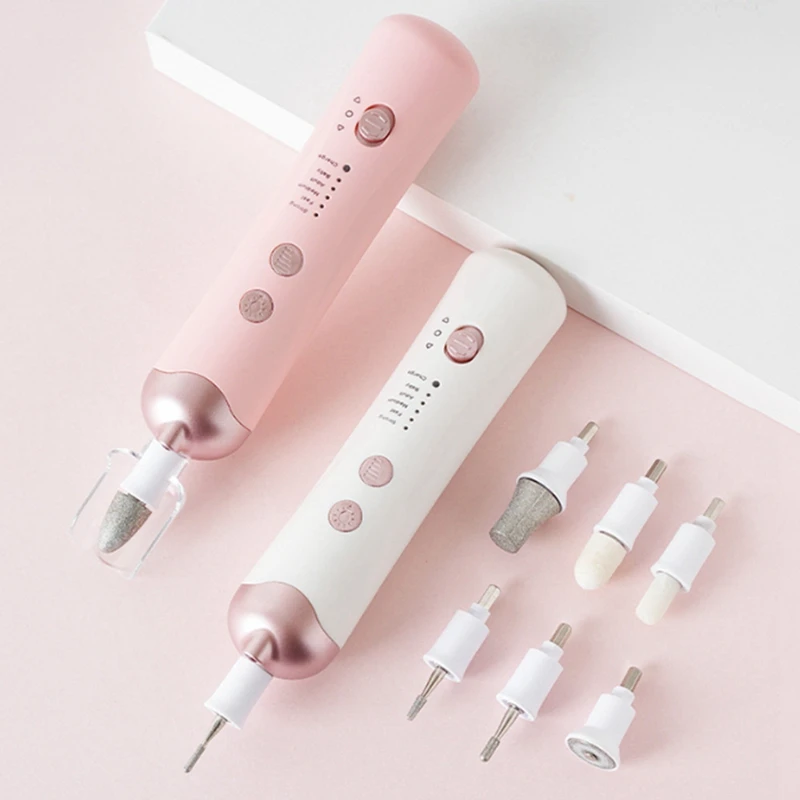 Electric Nail Drill - 8 In 1 Cordless Manicure Pedicure Kit Automatic Nail Clipper Dead Skin Remover