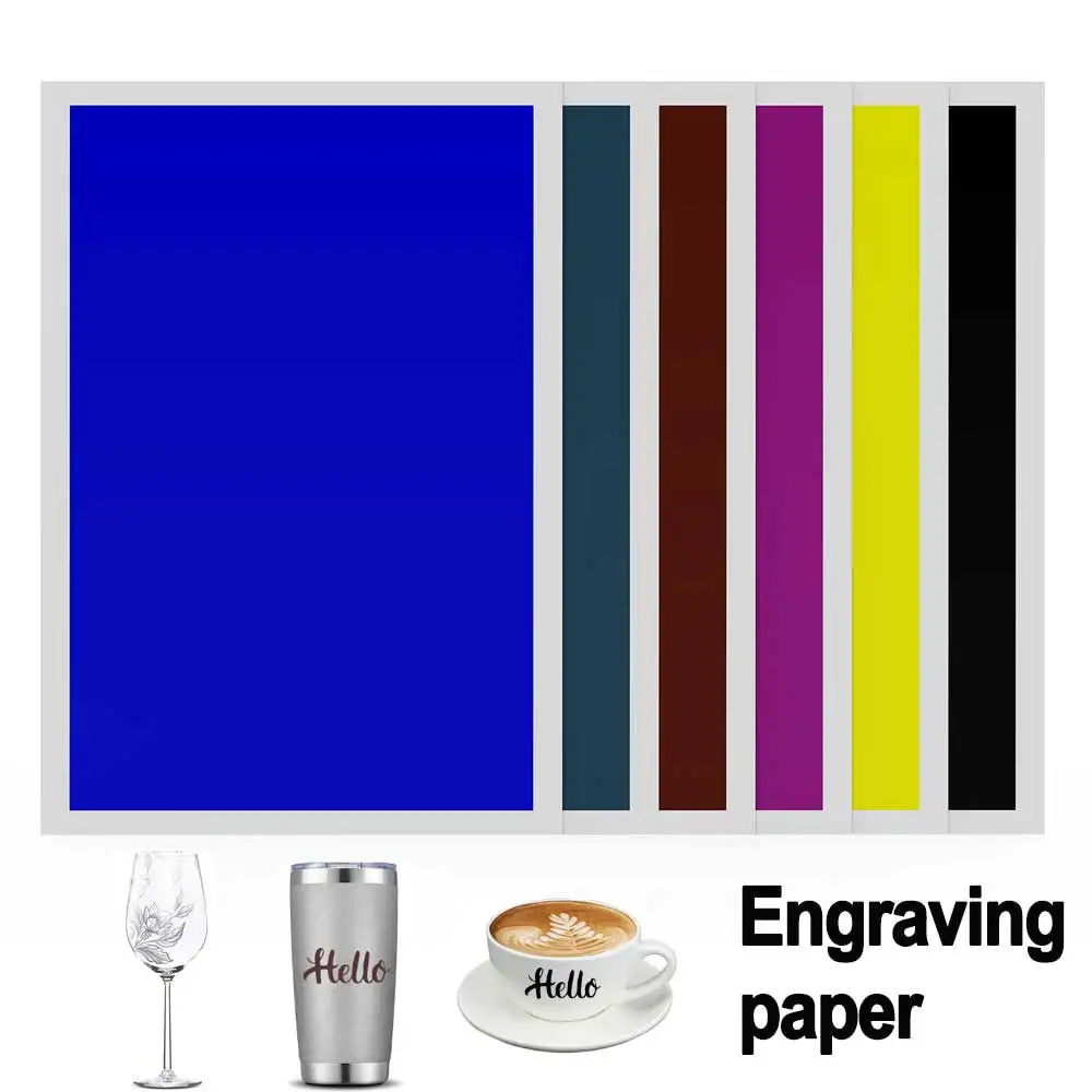 Engraving Color Paper Colored Laser Engraving Marking Paper for CO2 Fiber UV Laser Engraver Machine Tools TTS PRO Carve Material