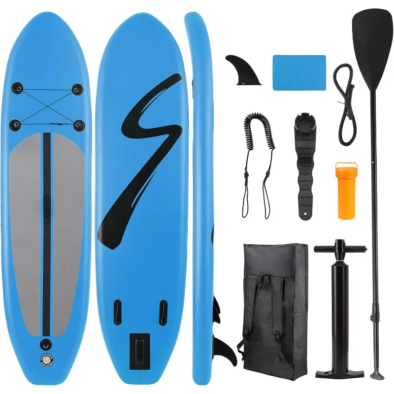 

TLSUNNY Inflatable Stand Up Paddle Board, 3 Fins Paddleboard with Full SUP Accessories for All Skill Levels, Portable Two-Way