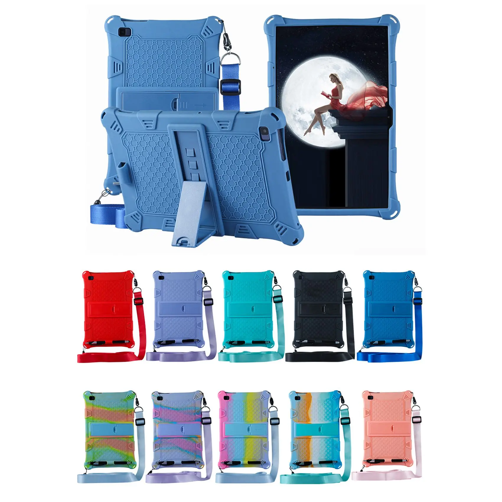 for Teclast T40 Case 10.4 Inch Tablet Case Silicone Case Anti-Drop Protection CaseTablet Stand with Strap and