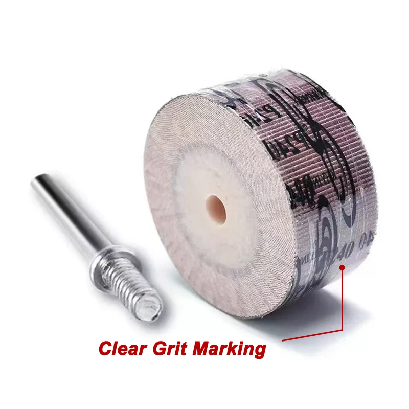 1 Packung Mini-Schleiflamellenräder ohne Halterung, 8x8mm Durchmesser, Schleifkopf, Polierscheibe, Dremel-Schleifer mit 3mm Dornen - 100 Stück – Detail 3