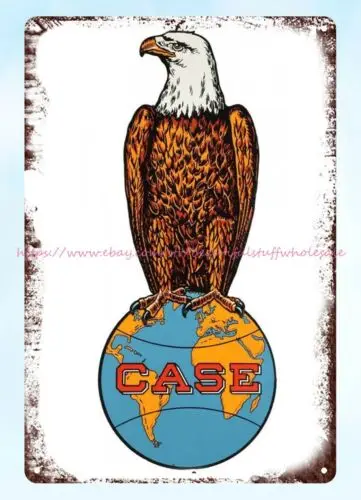 Case eagle on globe Case tractor metal tin sign modern garage design