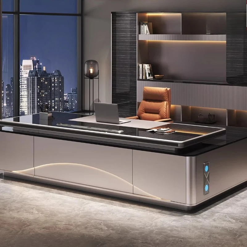 Multifunctional European Office Desk Design Modern Computer Minimalist Office Desk Modern Nordic Meuble Bureau Home Furniture