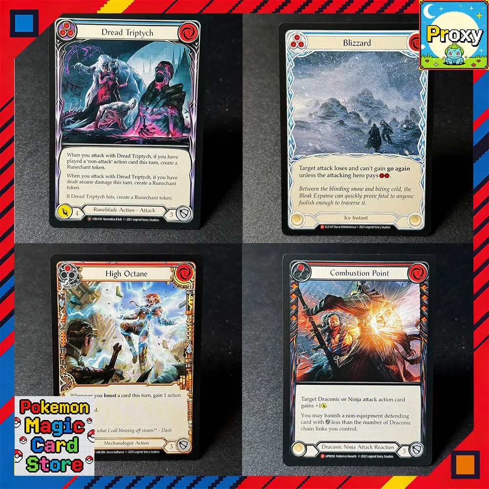 Tarjetas TCG Proxy Flesh and Blood SIN Lámina, Liquefy Grasp, Arcanite, Zipper, Viziertronic, Bloodsheath, Tarjeta Coleccionable, Regalos Exquisitos