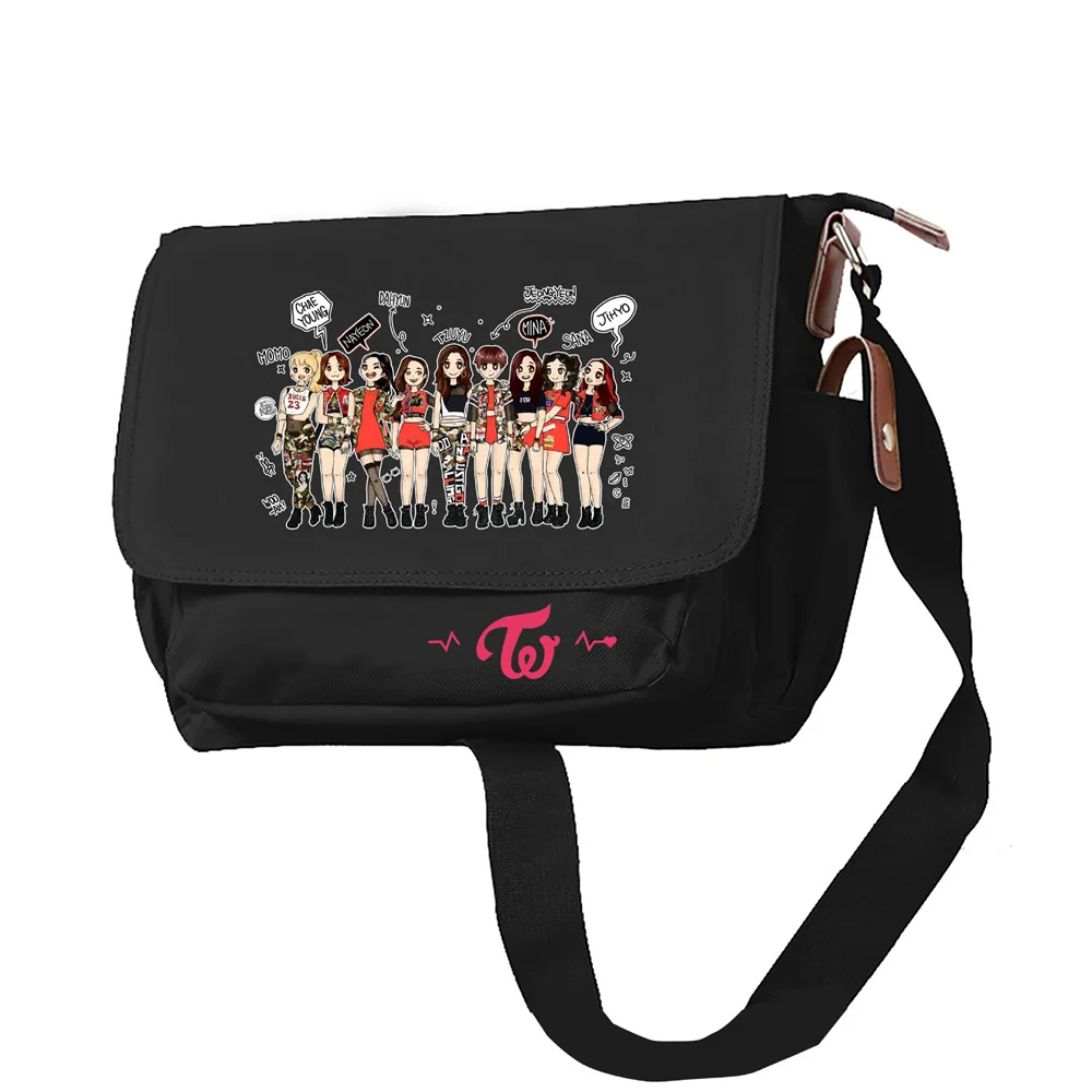 Kpop Twice Oxford Printed Women Fashionable Crossbody Bag Handbag Nayeon Jeongyeon Momo Sana Jihyo Mina Gift Fans Collection