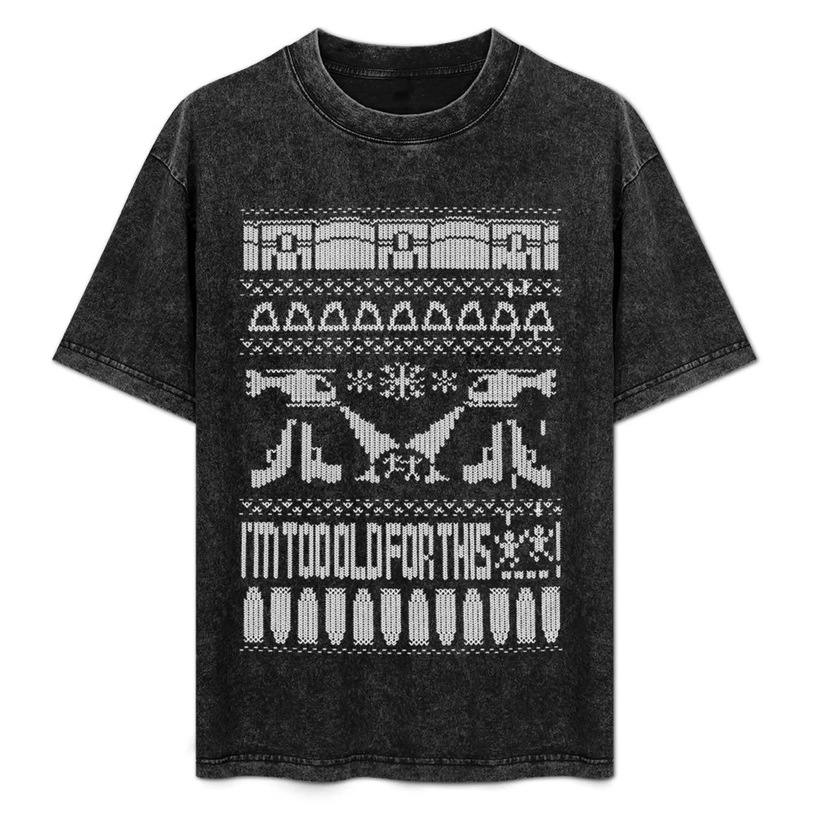 I'm Too Old for this...Ugly Christmas Jumper, Riggs! T-Shirt Running Gym Short Sleeve Sports Tee