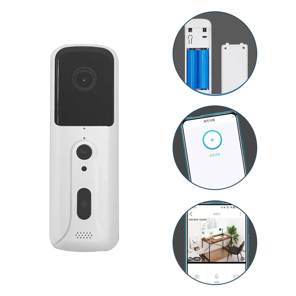 2.4G WiFi Video Doorbell 1080P Smart Outdoor Wireless Intercom Waterproof Wireless Camera with AC/DC Power Supply