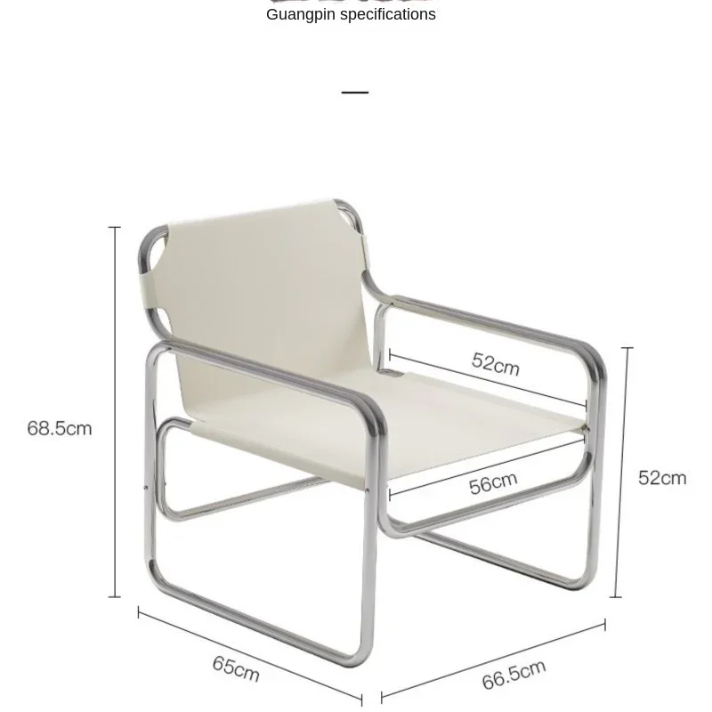 Single Sofa Chair Designer Bauhaus Casual Chair Stainless Steel Saddling Coffee Chair Shooting Prop New Dropshipping