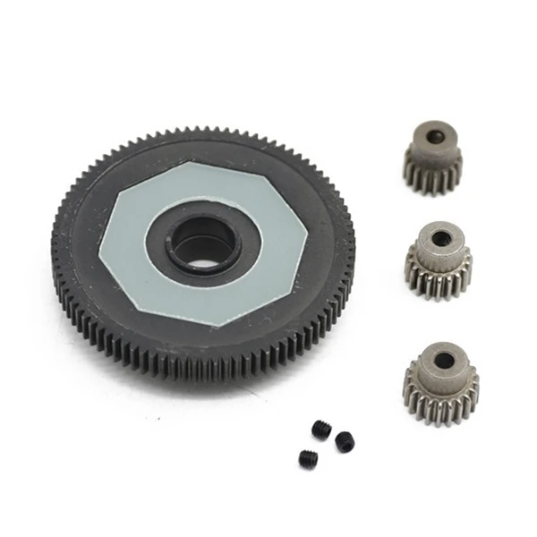 Metal 91T 48DP Spur Gear and 17T 19T 21T Pinion Gear Set for Arrma 1/10 Senton Granite Big Rock Vorteks Typhon 4x4 Upgrade Parts