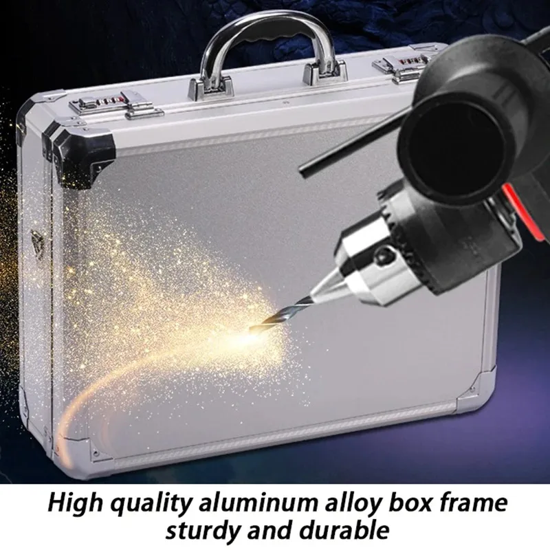 Aluminum Alloy Frame Lock Tool Case Password Handheld Strap Electrician Toolbox Organizer Car Mechanic Tools Case Hardware