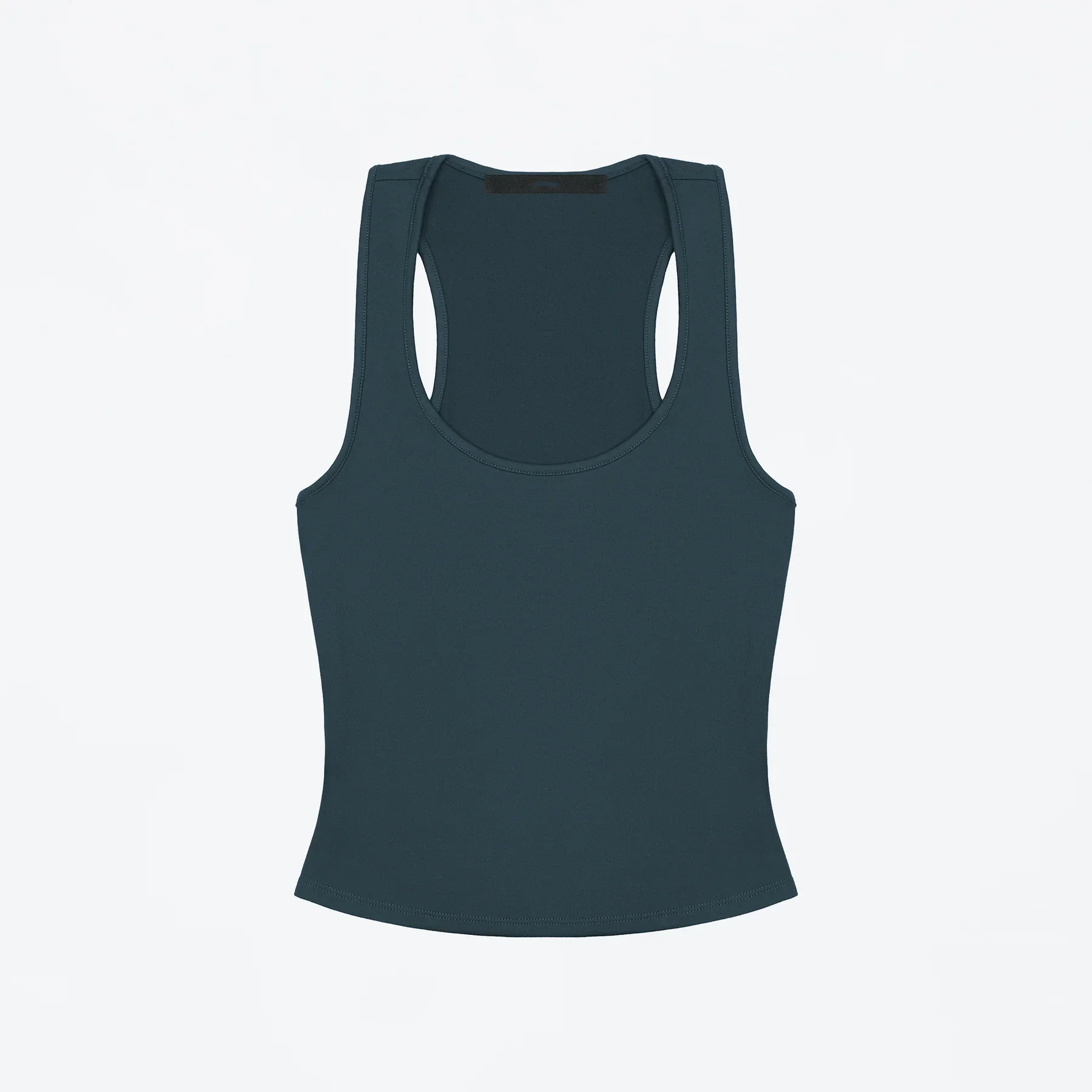 Tank Top with Wide Shoulder Straps for All Seasons, Racerback Sports Vest, Everyday Sports Innerwear, High-Elastic Solid Color Slim-Fit Top, Multi-Color Basic Casual Tank Top image 3