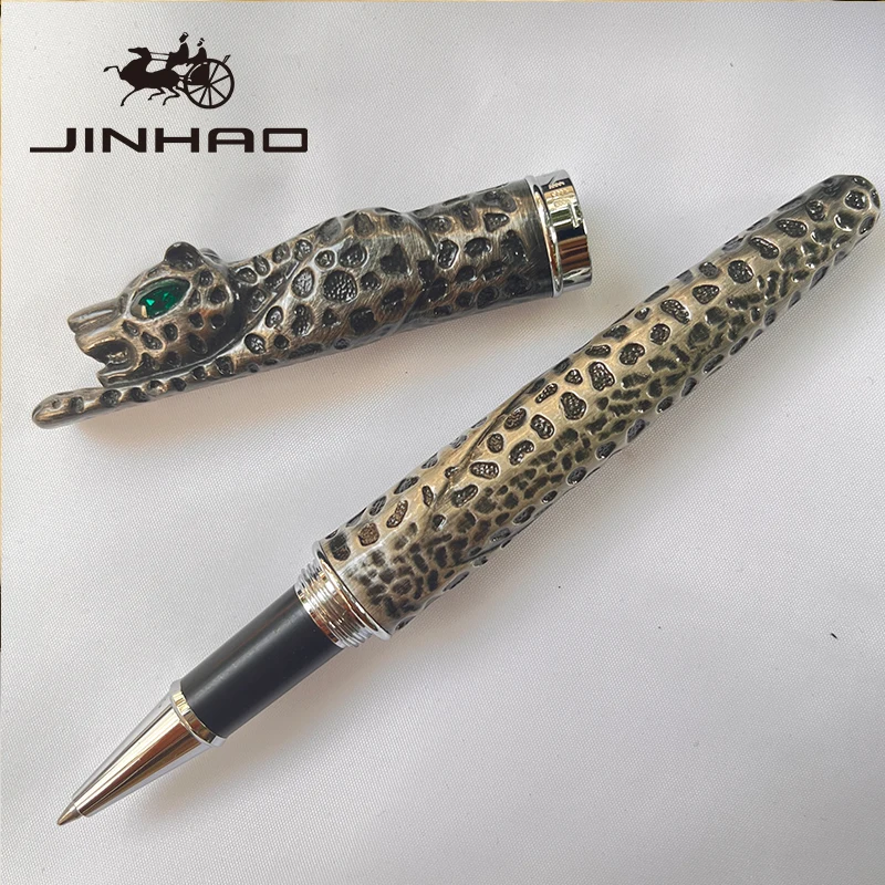 1 PCS JINAO Exquisite Classic Best Office Gift Leopard Design Metal Writing Roller Pen