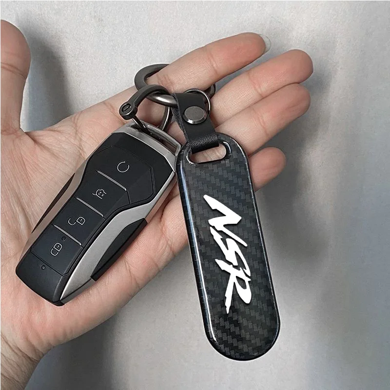 Motorcycle Key Chain Carbon Fiber Keychain for HONDA NSR125 NSR 125 NSR125 NSR250R Gifts 2025 2024 LOGO Accessories