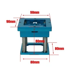 Kit stazione di rilavorazione BGA Stazione di reballing da 90 mm Stencil Supporto per modello Kit di reballing jpg