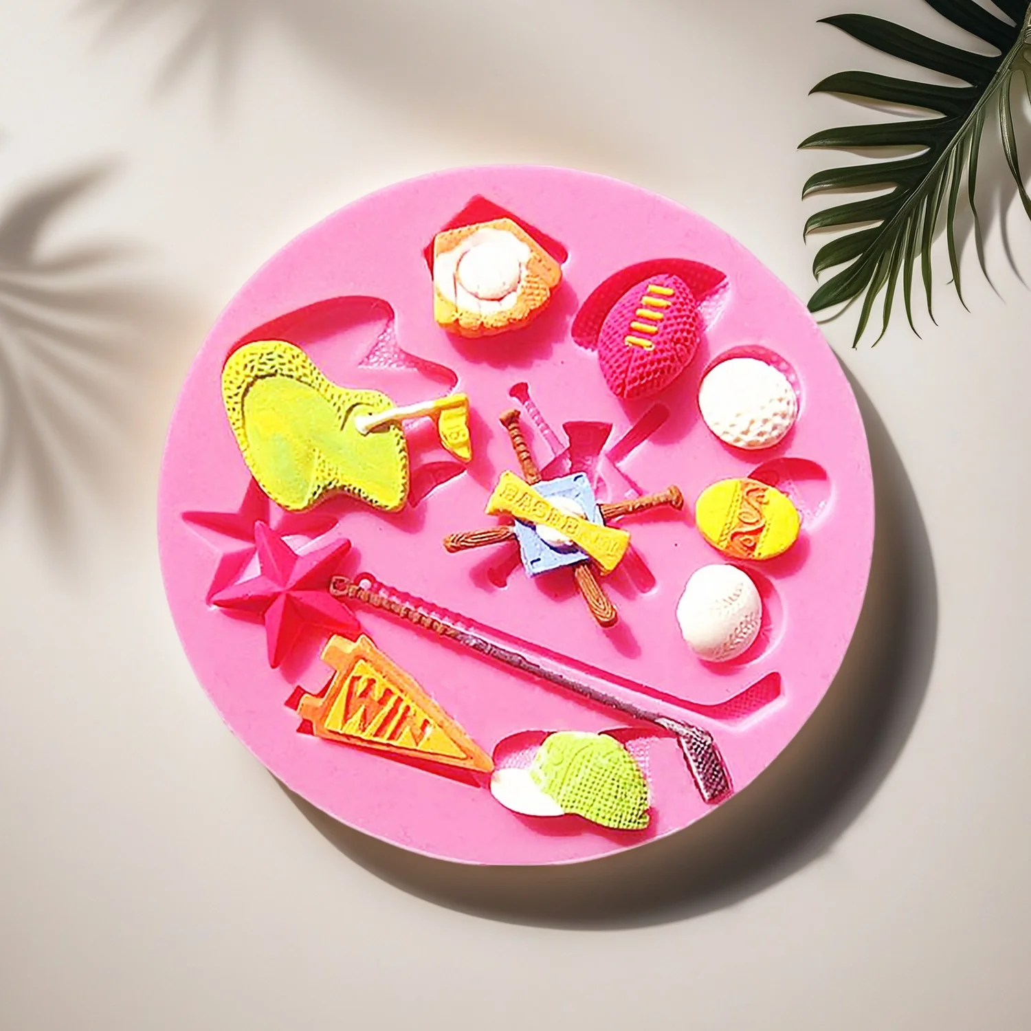 Football Silicone Molds Fondant Chocolate Sugarcraft Baking Mold for Cakes Cupcakes Polymer Clay